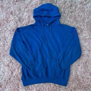brandy melville blue oversized hoodie, john galt sweatshirt, one size/small